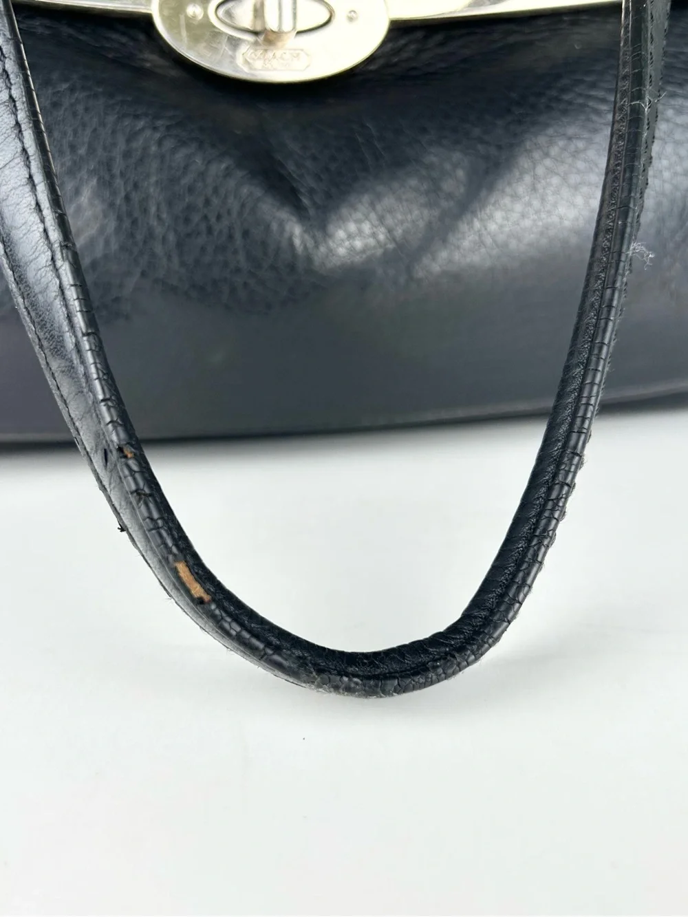 Coach Madison Madeline Black Leather Flap Purse Bag Satchel - Picture 10 of 15